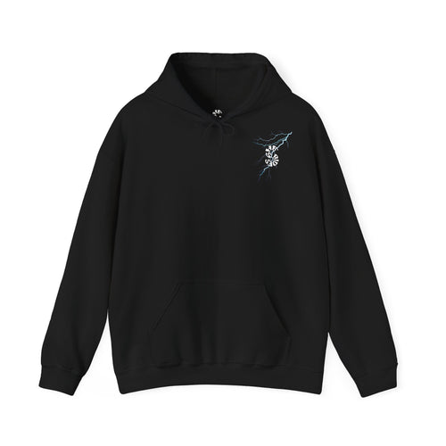 She Rides "try to keep up!" Lightning Hoodie Blue//Bikergirl Hoodie