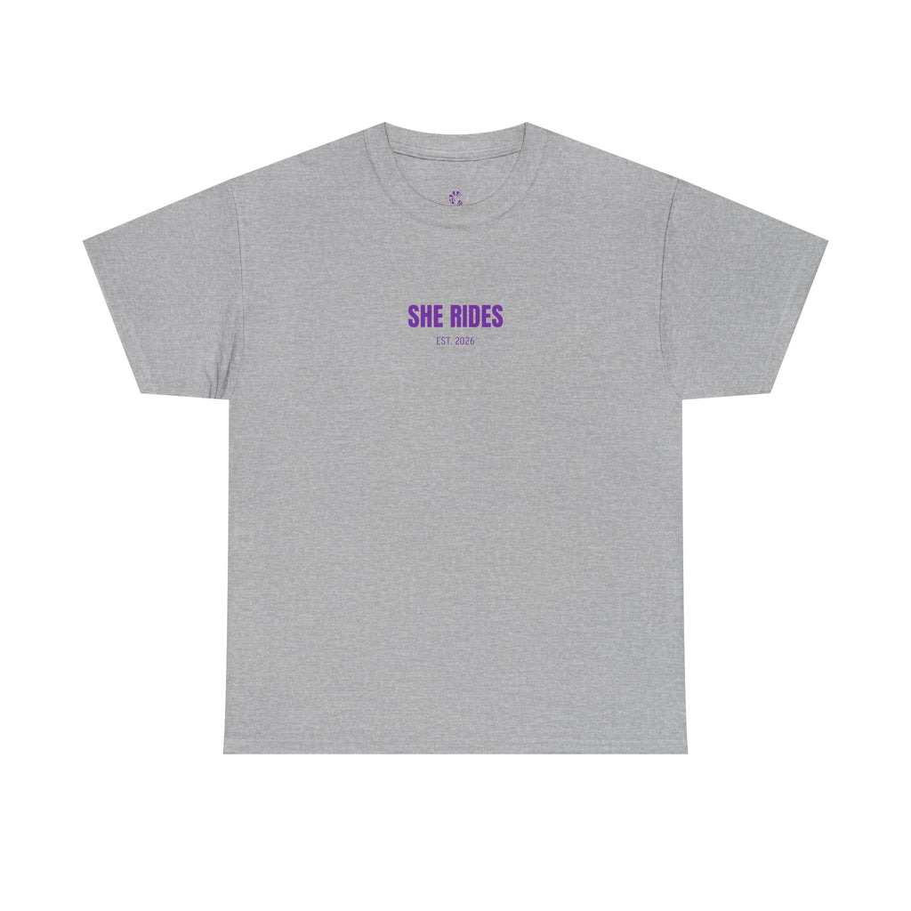 She Rides Basic T-shirt Paars