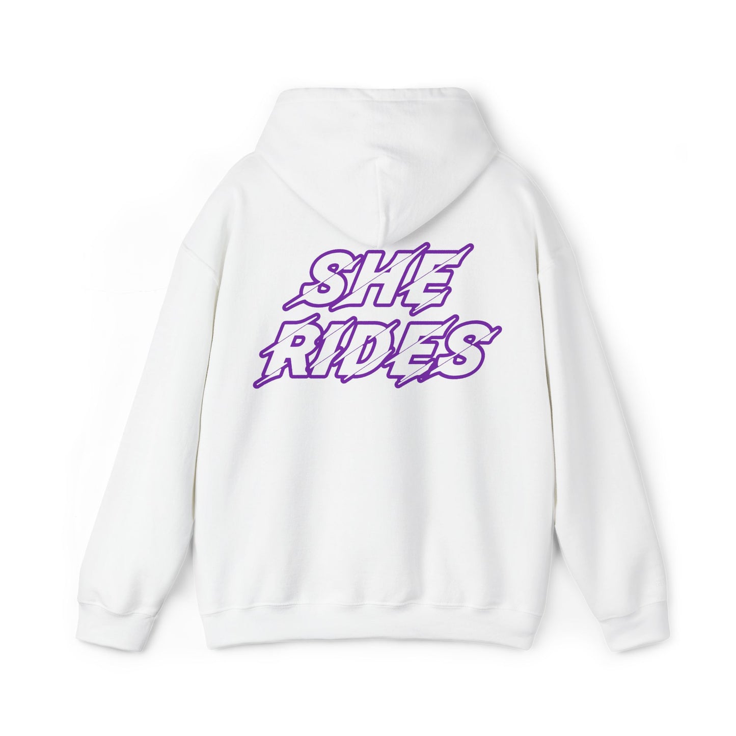 She Rides Original Hoodie Purple//Bikergirl Hoodie