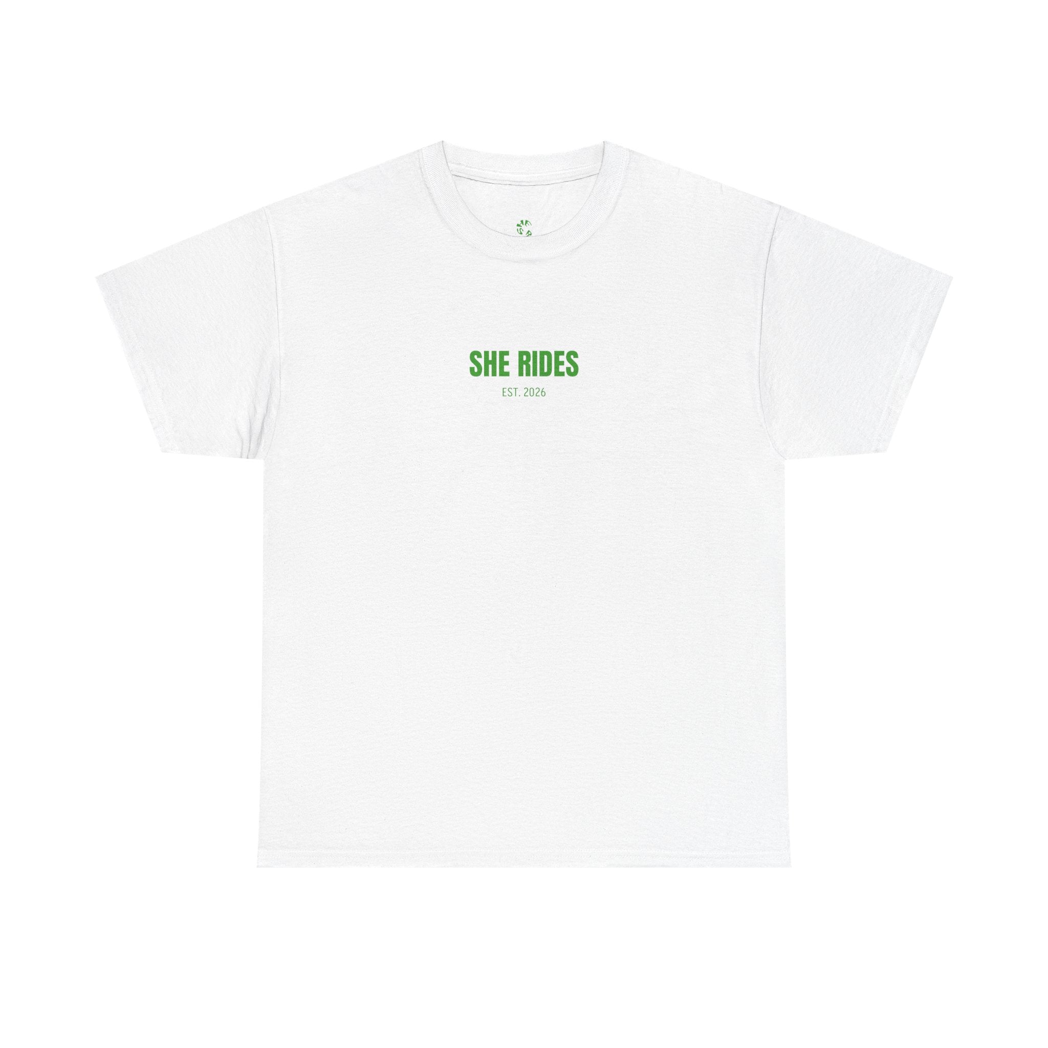 She Rides Basic T-shirt Groen