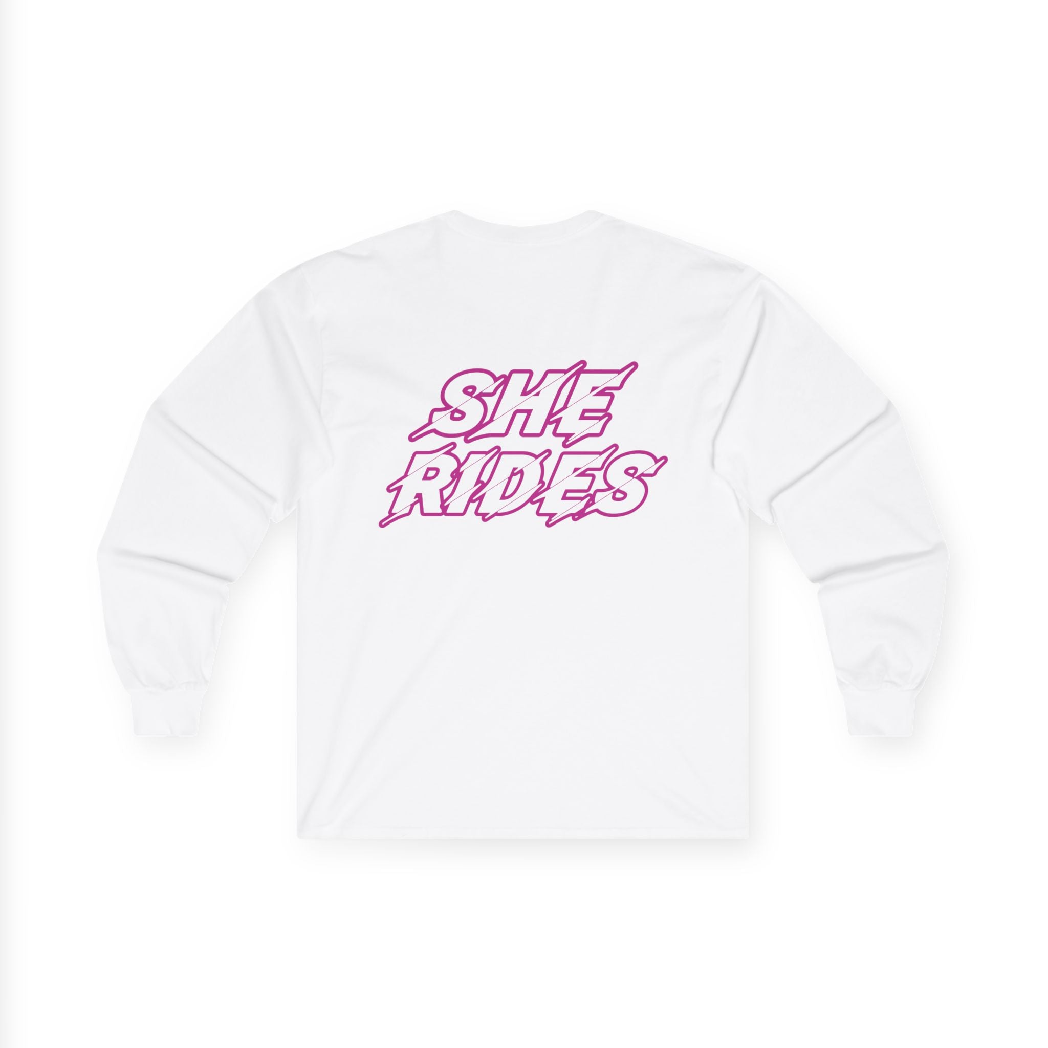 She Rides Logo Long Sleeve Pink//Bikergirl Long Sleeve