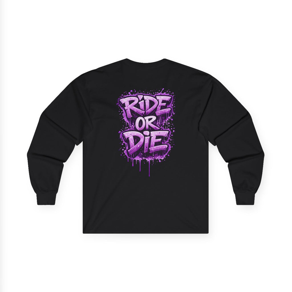 She Rides RideOrDie Long Sleeve Paars