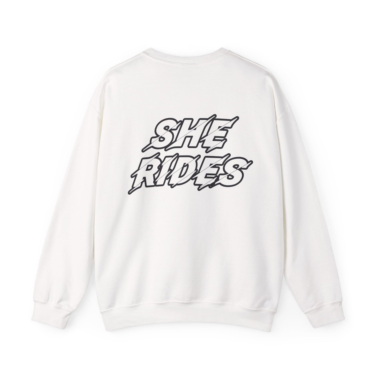 She Rides Original Sweater Black&White//Bikergirl Sweater