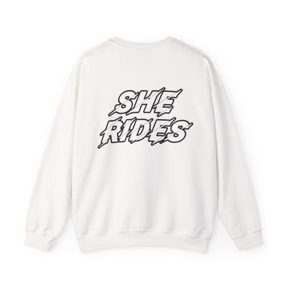 She Rides Original Sweater Black&White//Bikergirl Sweater