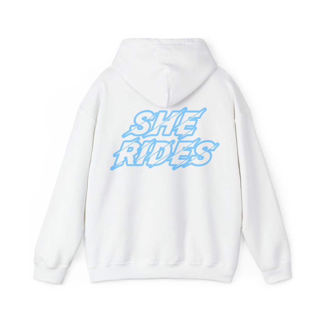 She Rides Original Hoodie Blue//Bikergirl Hoodie