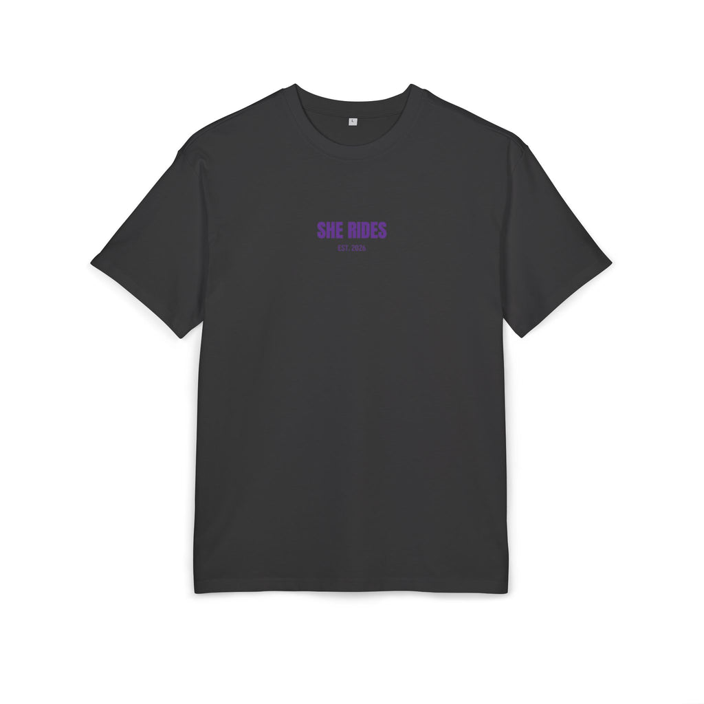 She Rides RideOrDie Oversized T-shirt Paars