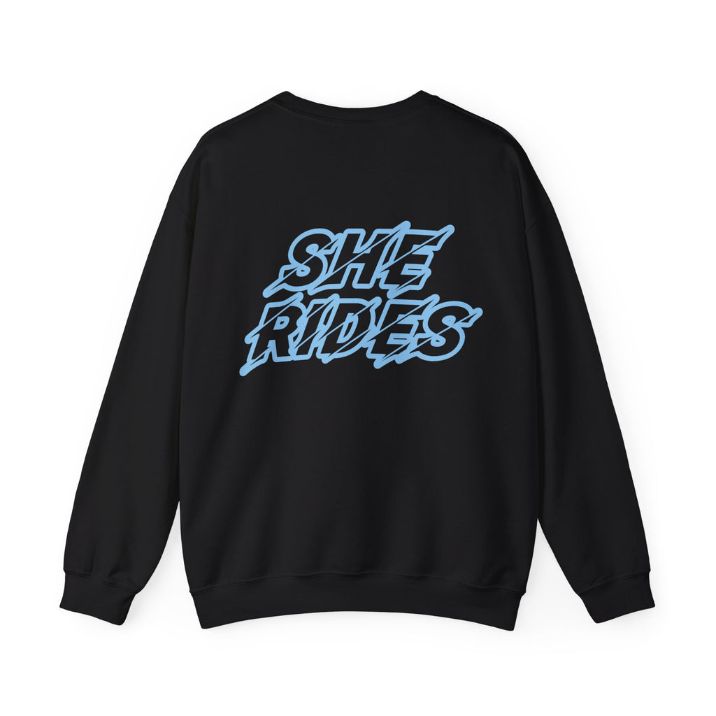 She Rides Original Sweater Blue // Bikergirl Sweater