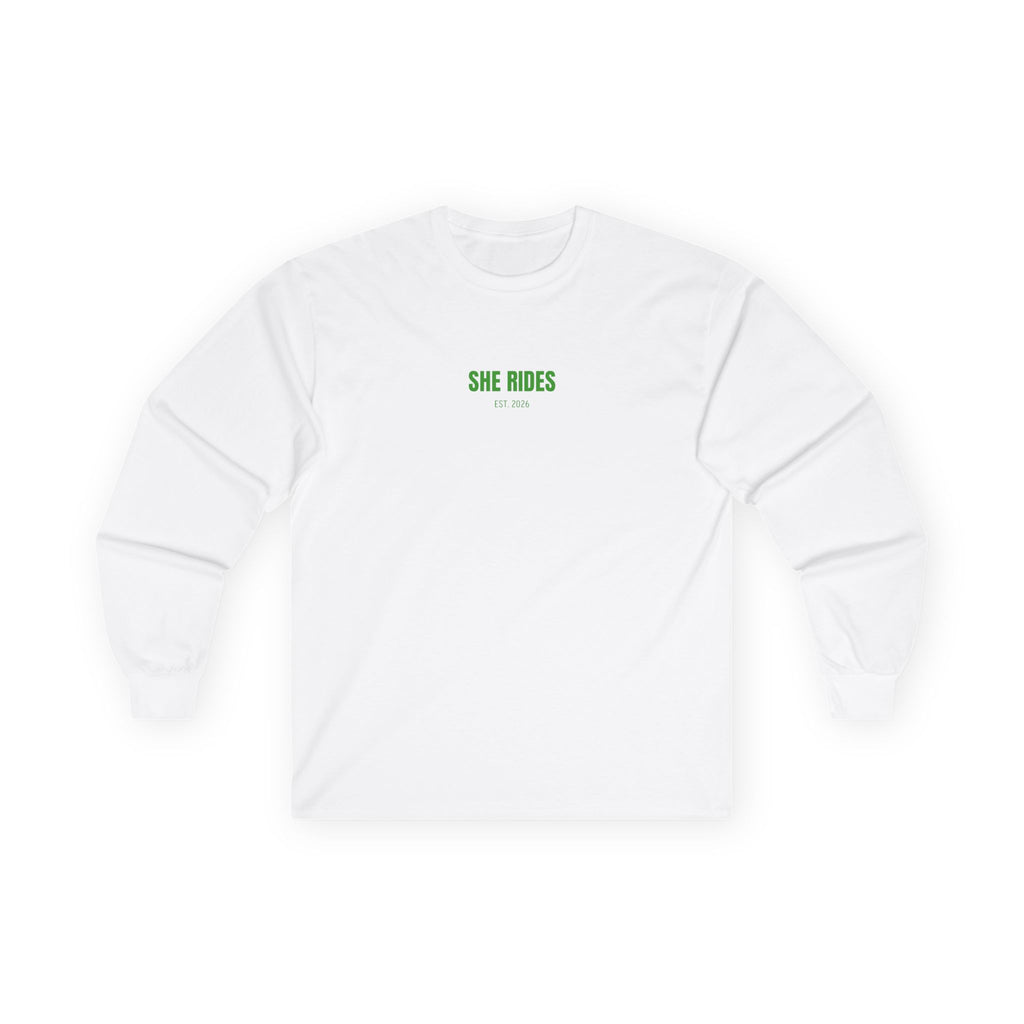 She Rides RideOrDie Long Sleeve Groen