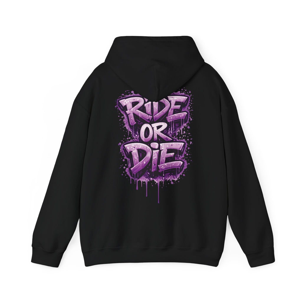 She Rides RideOrDie Hoodie Paars