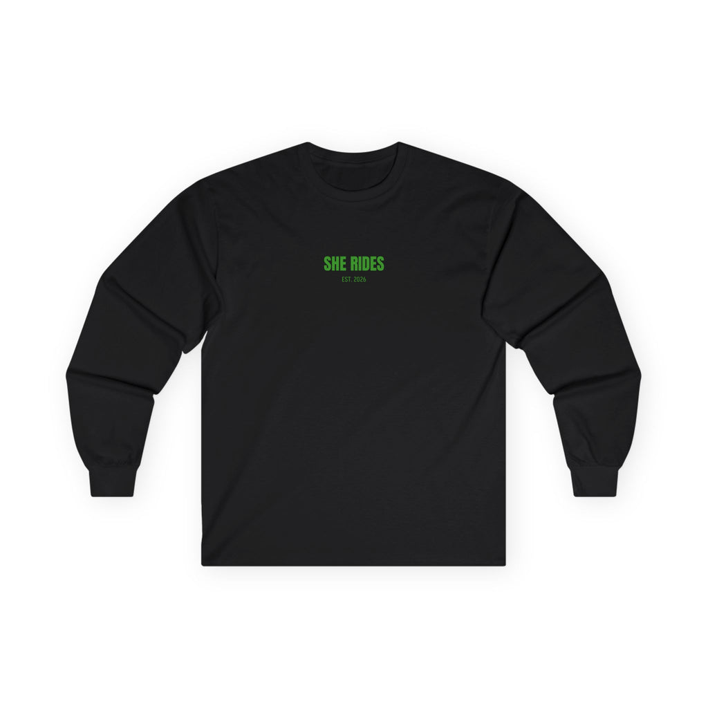 She Rides Basic Long Sleeve Groen