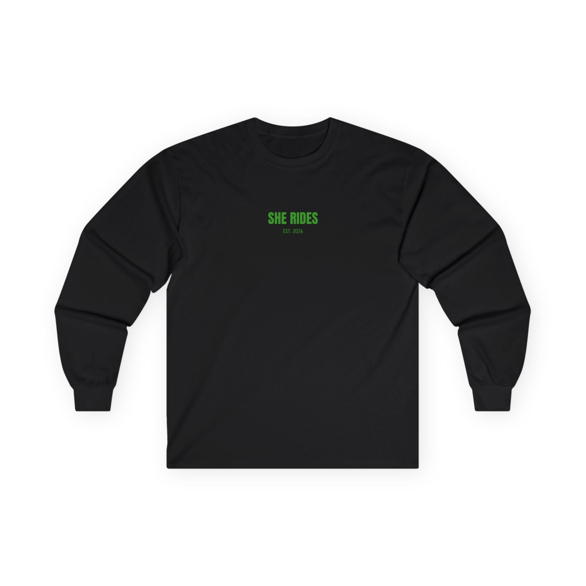 She Rides RideOrDie Long Sleeve Groen
