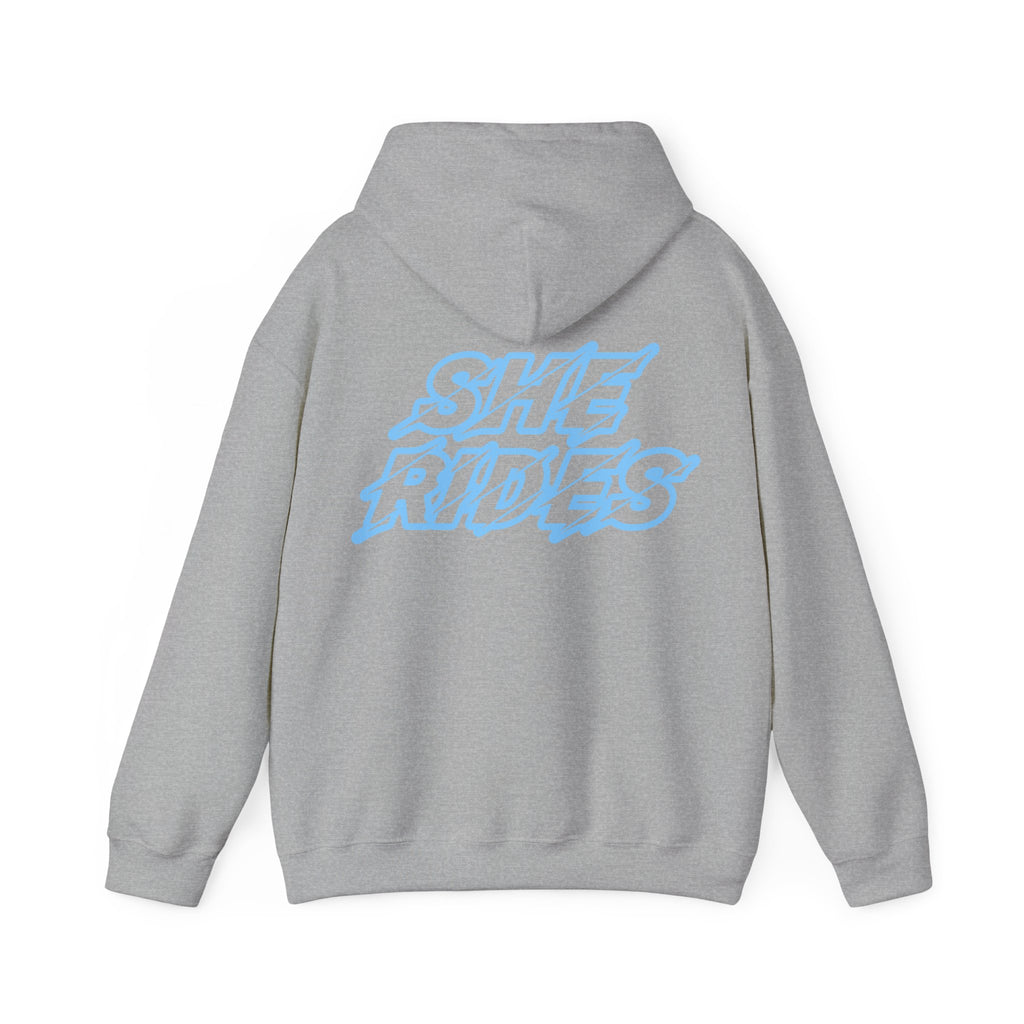 She Rides Original Hoodie Blue//Bikergirl Hoodie