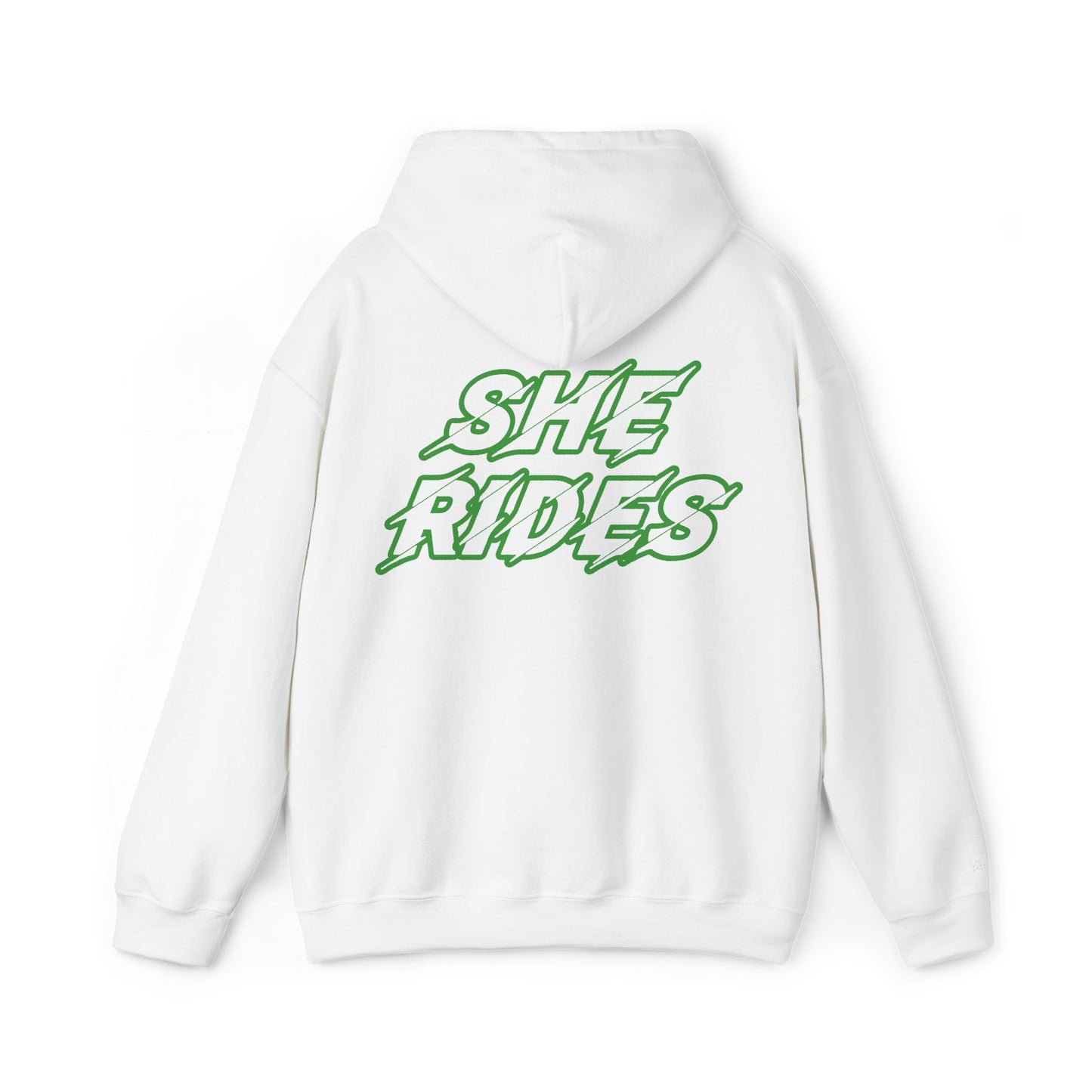 She Rides Original Hoodie Green//Bikergirl Hoodie