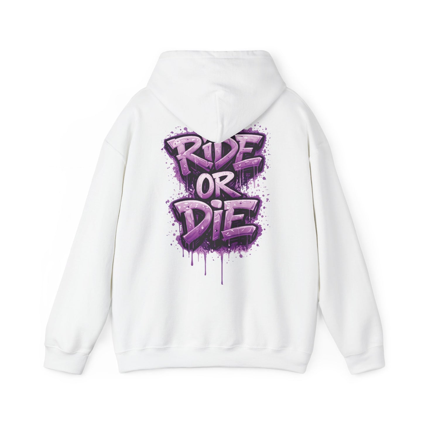 She Rides RideOrDie Hoodie Paars//Bikergirl Hoodie