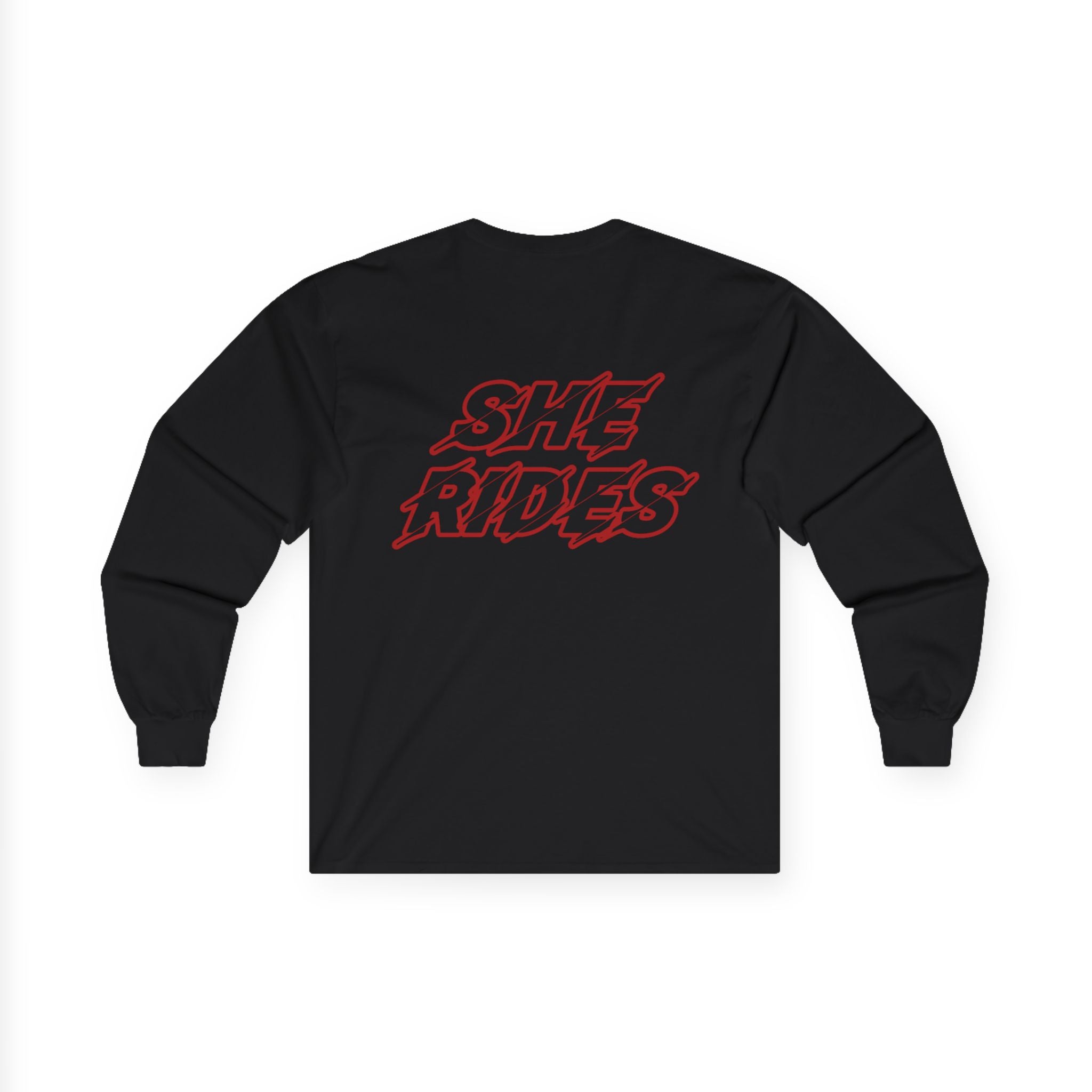 She Rides Logo Long Sleeve Red//Bikergirl Long Sleeve