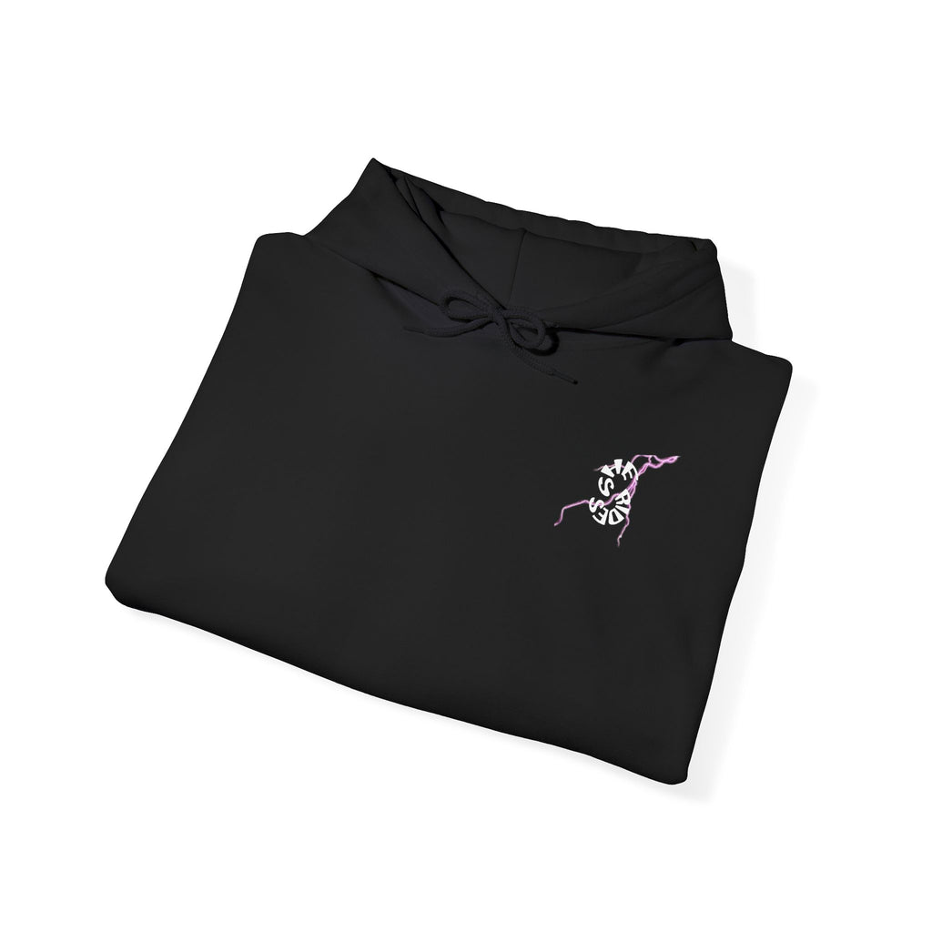 She Rides "try to keep up!" Lightning Hoodie Pink //Bikergirl Hoodie