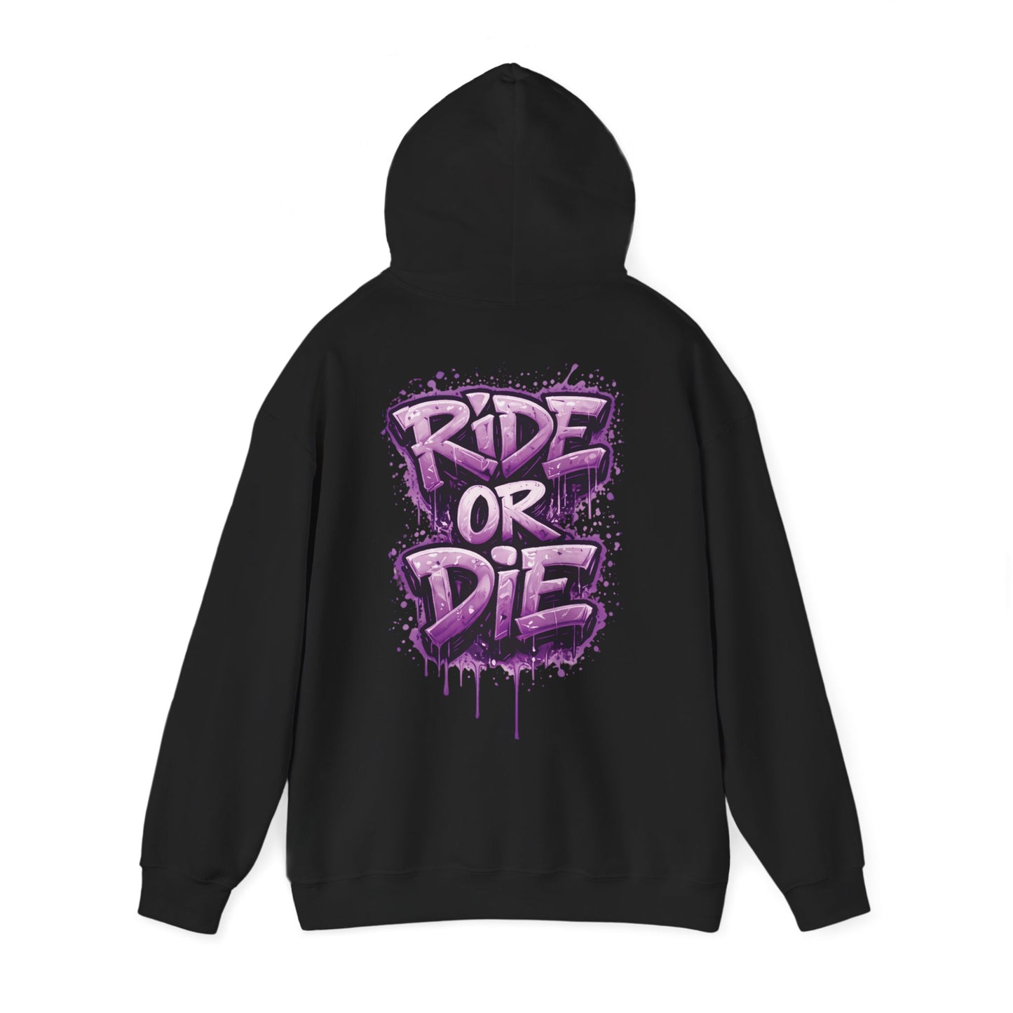 She Rides RideOrDie Hoodie Paars//Bikergirl Hoodie