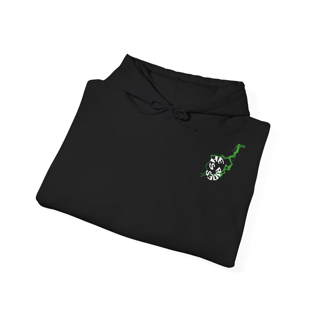 She Rides "try to keep up!" Lightning Hoodie Green//Bikergirl Hoodie