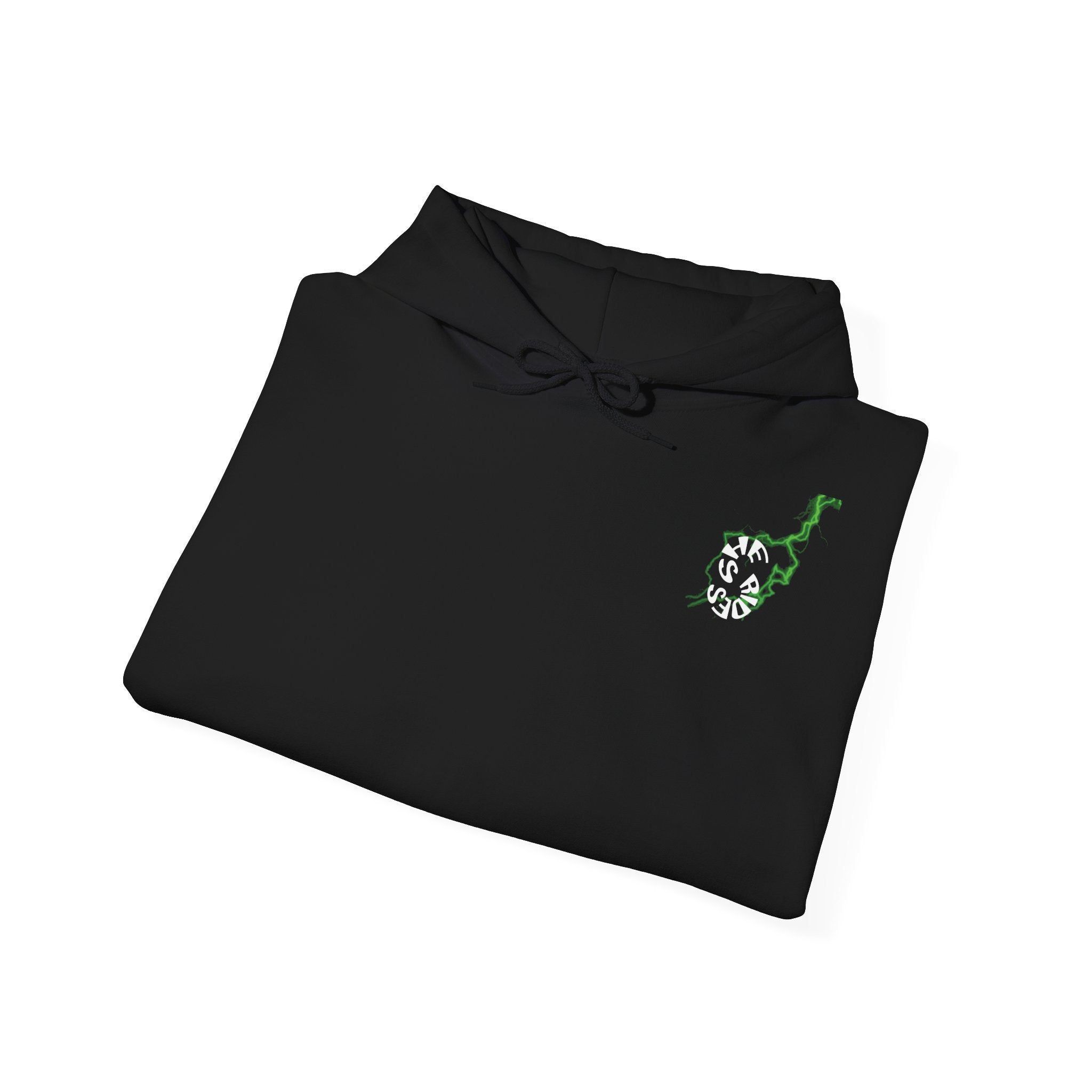 She Rides "try to keep up!" Lightning Hoodie Green//Bikergirl Hoodie