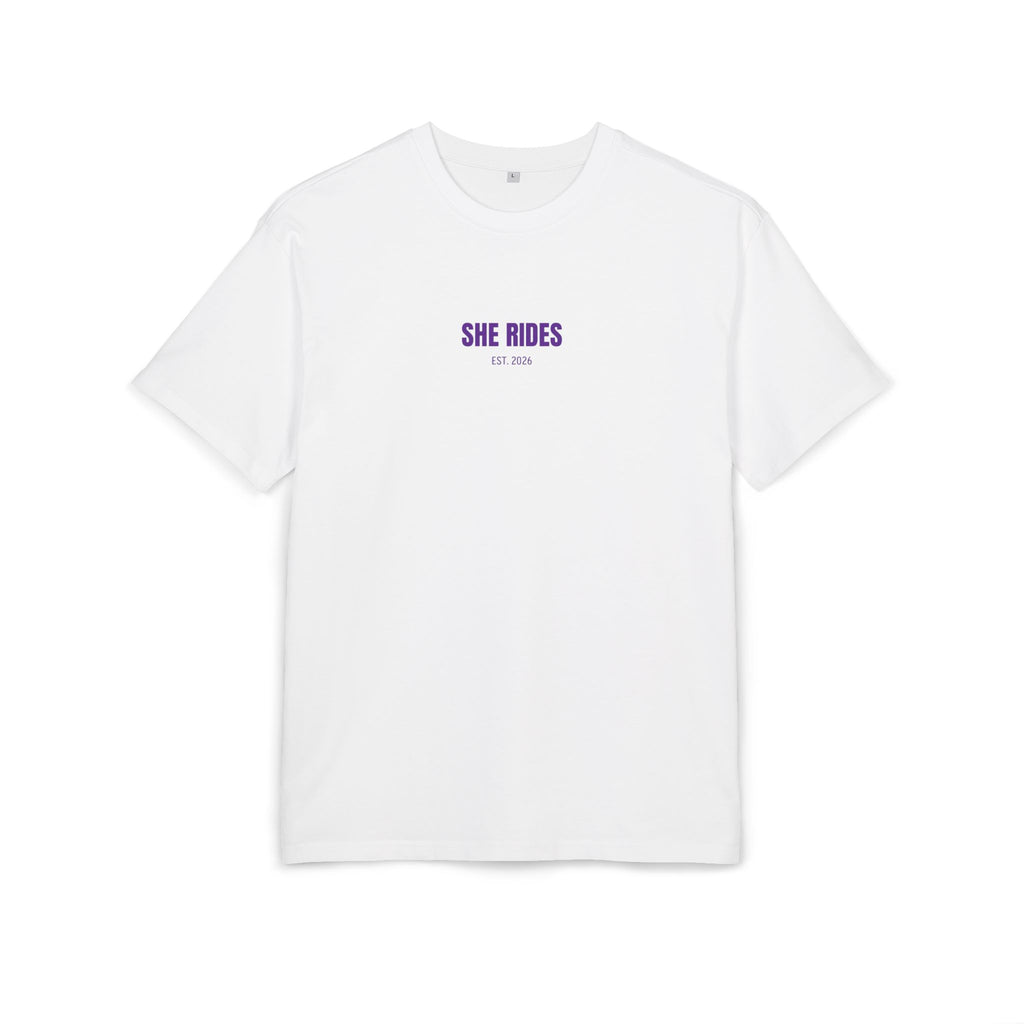 She Rides RideOrDie Oversized T-shirt Paars