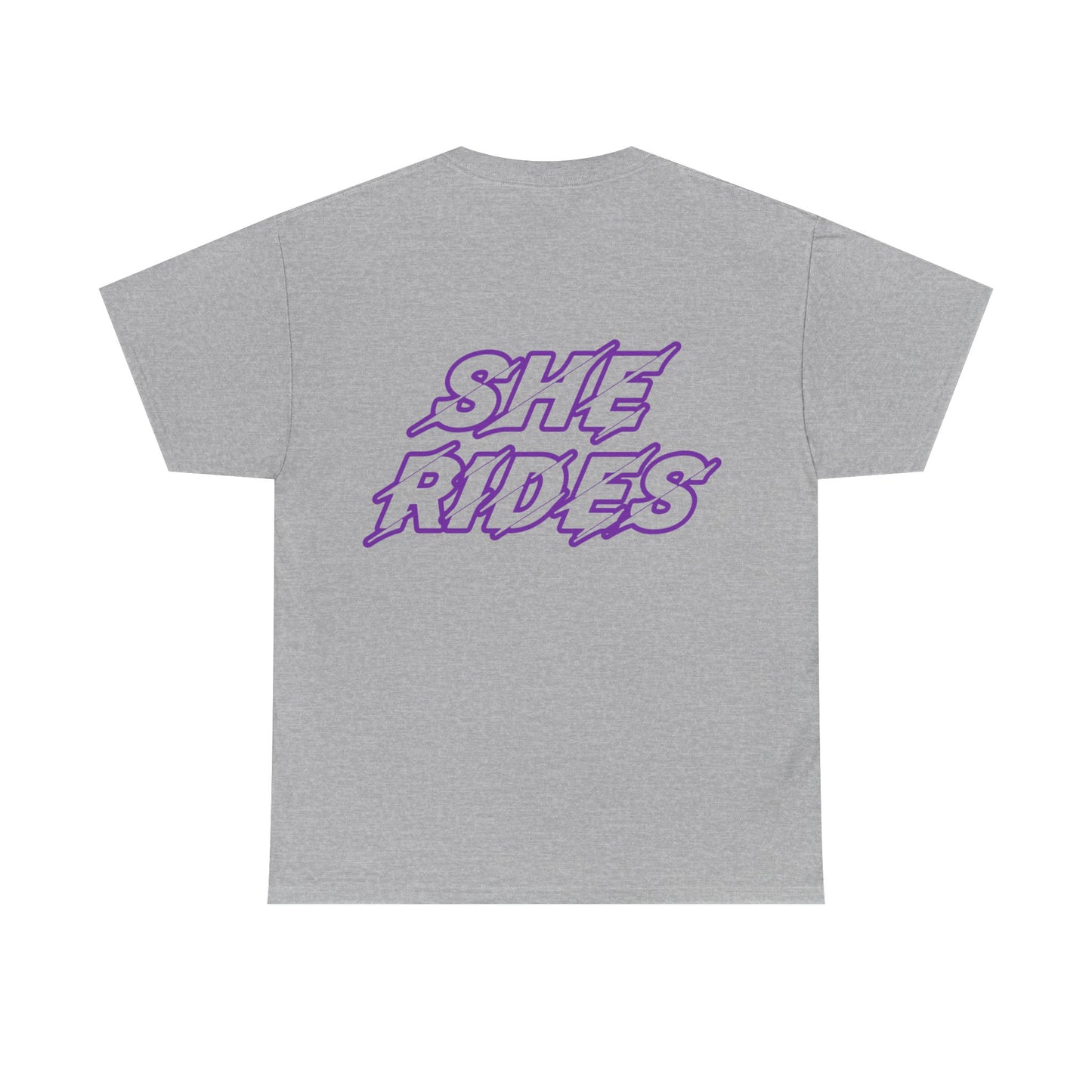 She Rides original T-shirt Purple//Bikergirl T-shirt