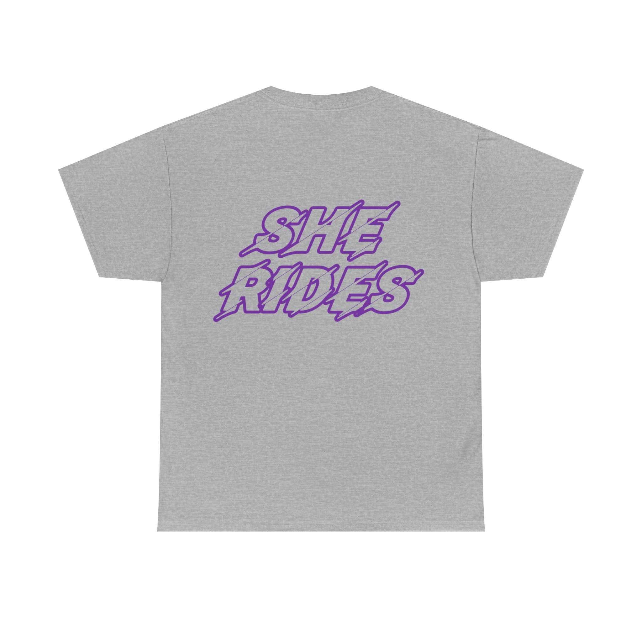 She Rides original T-shirt Purple//Bikergirl T-shirt