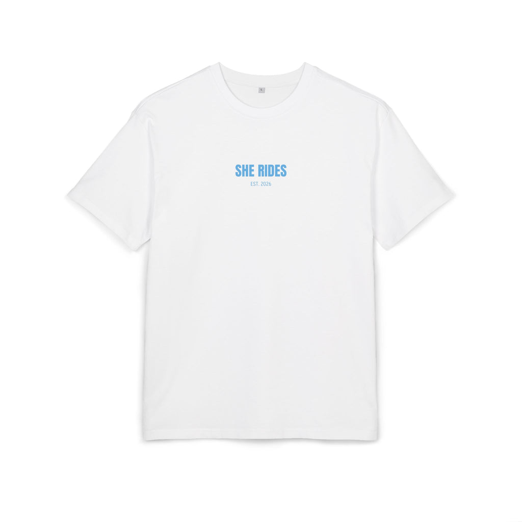 She Rides RideOrDie Oversized T-shirt Blauw