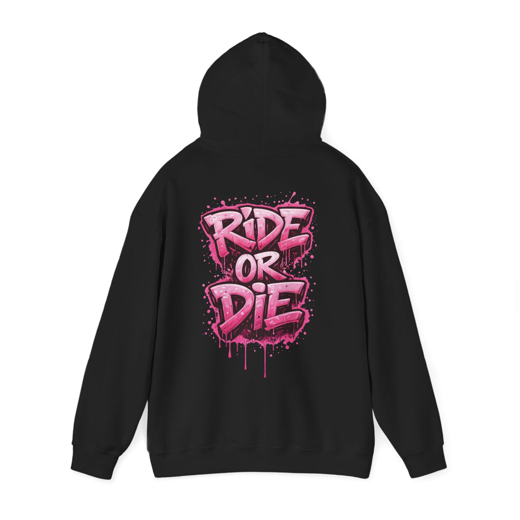 She Rides RideOrDie Hoodie Roze