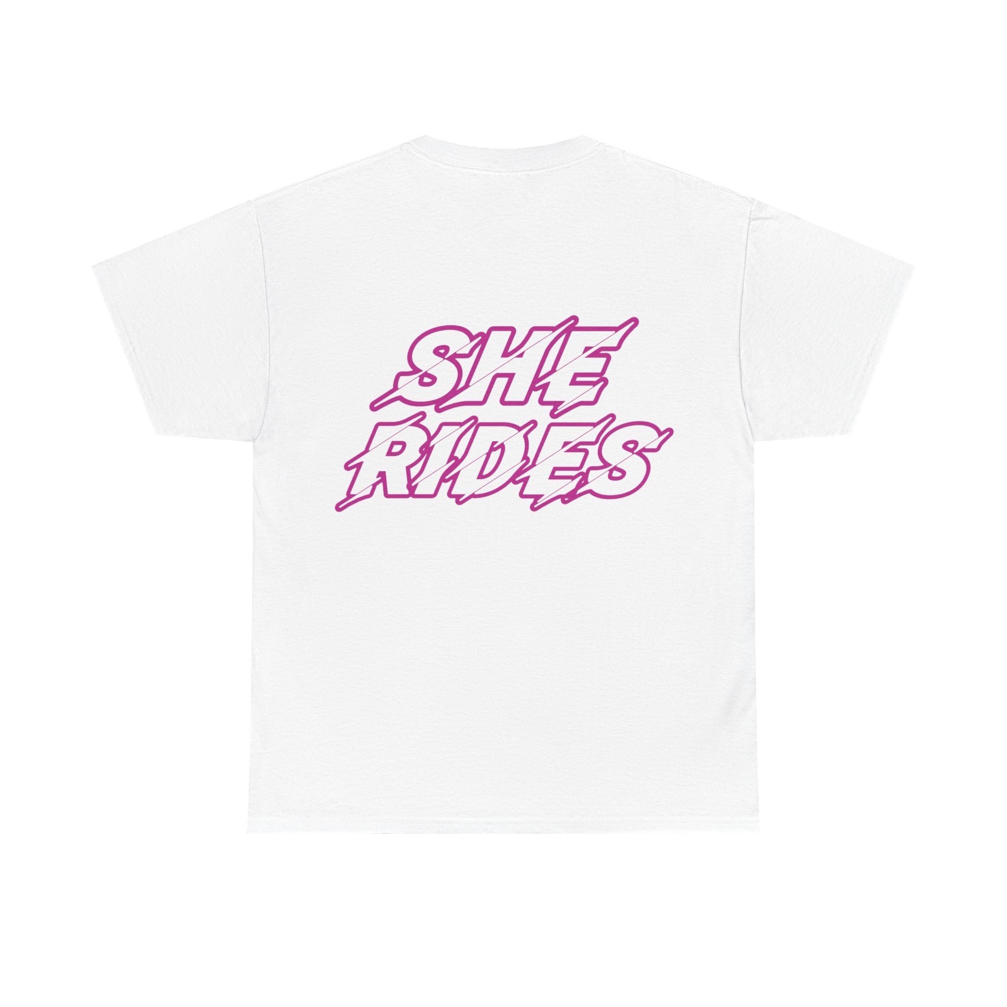 She Rides original T-shirt Pink //Bikergirl T-shirt