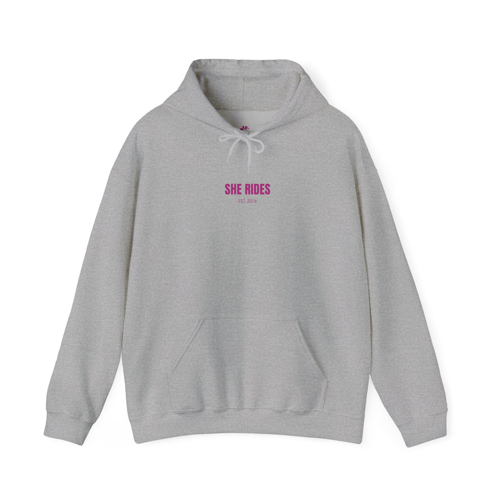 She Rides Basic Hoodie Roze