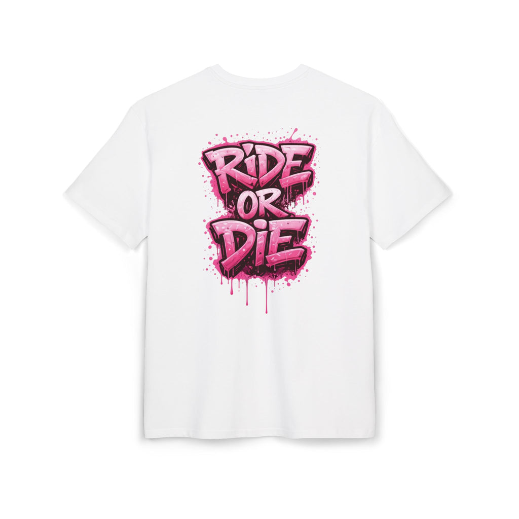 She Rides RideOrDie Oversized T-shirt Roze