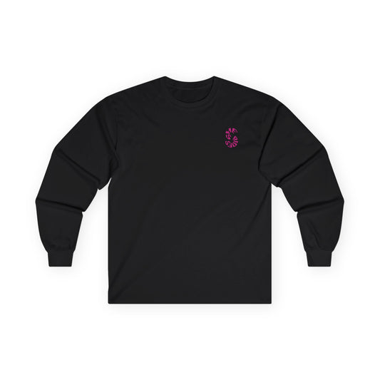 She Rides Logo Long Sleeve Roze//Bikergirl Long Sleeve
