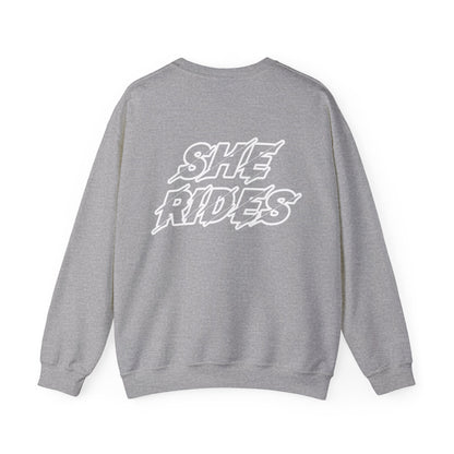 She Rides Original Sweater Black&White//Bikergirl Sweater